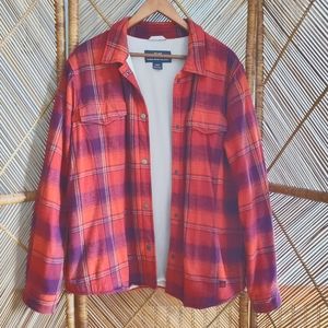 Woolrich Red and Purple Plaid Button Down Shirt